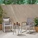 Adley Outdoor 2 Seater Aluminum and Mesh Chat Set Silver and Gray