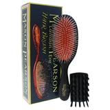 Mason Pearson Handy Nylon Brush - N3 Dark Ruby - 2 Pc Hair Brush and Cleaning Brush