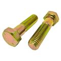 1 1/4-7 x 10 Hex Head Cap Screws Alloy Steel Grade 8 Zinc Yellow Plating (Quantity: 10 pcs) - Coarse Thread UNC Partially Threaded Length: 10 Inch Thread Size: 1 1/4 Inch