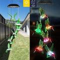 Solar Hummingbird Wind Chime Outdoor Indoor Color Changing Led Solar Power Wind Chime Light Colorful Decorative Mobile Hanging Wind Chime Personalized for Home Patio Garden Yad Porch Window