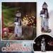 Folzery Woodland Snowman With Solar Lantern | Solar Accents | Garden Accents | Yard & Garden | PlowHearth