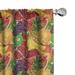 Ambesonne Colorful Curtains Tropical Fresh Fruits Pair of 28 x84 Multicolor