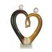 Dale Tiffany As11112 Art Glass Hearts Sculpture - Glass