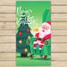 PKQWTM Santa Claus sitting in chair drinking tea Merry Christmas Microfiber Bath Towels Bathroom Body Shower Towel Size 30x56 Inches