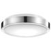 Globe Electric 60839 900-Lumen Wi-Fi Smart 11-In. Flush-Mount Color-Changing-RGB Tunable-White 16-Watt Ceiling Light Brushed Nickel Finish