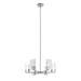 Globe Electric Cleve 6-Light Brushed Nickel Chandelier with Clear Beveled Glass Panes 60369