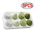 Dicasser Makeup Sponge Beauty Blender Foundation Sponges Set Latex Free Blender Beauty Makeup Sponges with 1 Sponge Holder Case(8PCS Green)