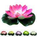 Bcloud Artificial Lotus Flower LED Light Swimming Pool Garden Pond Floating Floral Lamp