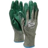 Ansell Size 2XL (11) ANSI Cut Lvl 4 Abrasion Lvl 3 Nitrile Coated Cut Resistant Gloves 12 Long Palm & Fingers Coated Aramid Lining Knit Wrist Green Paired