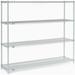 Nexel 5 Tier Silver Epoxy Wire Shelving Starter Unit 72 W x 24 D x 63 H