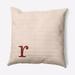 Simply Daisy 20 x 20 Modern Monogram Indoor/Outdoor Polyester Throw Pillow Maple Red