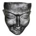 AFD Home 12015819 Fiberglass Reinforced Cast Stone Face Flower Pot Silver - Large