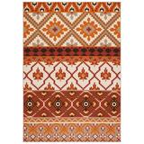 SAFAVIEH Outdoor VER097-0334 Veranda Collection Red / Beige Rug