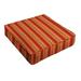 Humble and Haute Sunbrella Red Stripe Indoor/ Outdoor Deep Seating Cushion by 22.5 in w x 22.5 in d