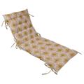 Vargottam Printed Rocking Chair Sofa Cushion With TiesChaise Recliner Quilted Thick Padded Seat Cushions Recliner Garden Outdoor Terrace Bench Cushion 74 X 23 inches- Peach