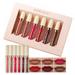 Topwoner 6 PCS Matte Liquid Lipstick Set Waterproof Long Lasting Non-Stick Cup Liquid Lip Gloss Set Gift Box Cosmetics