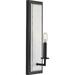 Galloway Collection One-Light 18 Matte Black Modern Farmhouse Wall Bracket with Distressed White Accents