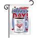 Breeze Decor BD-FD-G-115135-IP-BO-D-US18-BD 13 x 18.5 in. Happy Best Dad Day Summer Fathers Impressions Decorative Vertical Double Sided Garden Flag