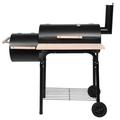 EasingRoom Outdoor Cooking Meat Cooker Smoker Charcoal BBQ Grill Black