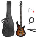 Glarry Adult 4-String Electric Bass Guitar with Accessories for Beginner