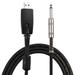 USB Guitar Andio Cable USB Male Interface to 6.35mm (1/4inch) Mono Electric Guitar Connection Cable Professional Guitar to PC USB Link Recording Cable Compatible with Windows / MacOS- Supports Both 44