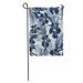 KDAGR Leaf Tropical Monochrome Blue Indigo Camouflage Leaves and Flowers Palm Garden Flag Decorative Flag House Banner 28x40 inch