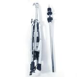 Porfeet Glarry Professional Pedal Control Style Hi-Hat Stand with Pedal Silver & Black