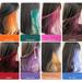 Bcloud Women Lady Multi Colors Long Straight Hanging Ear Wig Party Hair Extension Hairpiece
