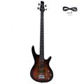 Professional 24 Frets 4 Strings Bass Exquisite Stylish IB Bass with Power Line and Wrench Tool Sunset Color