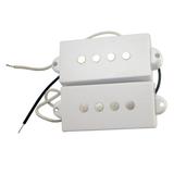 Open Single Pickup for 4-String Bass Instrument Accessory - White as described