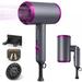 Ionic Hair Dryer 1800W Portable Lightweight Blow Dryer Fast Drying Negative Ion Hairdryer Blowdryer For Home & Travel