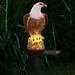 Pcapzz Eagle Garden Lamp Solar Eagle Lawn Lamp Auto ON/OFF Waterproof Solar Parrot Night Light for Garden Lawn Patio Decoration