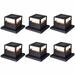 Rirool 6 Pack Solar Post Lights Outdoor High Brightness SMD LED Lighting Solar Powered Cap Light Fits 4x4 5x5 or 6x6 Wooden Posts for Yard Fence Deck Patio (Warm White & Cool White)