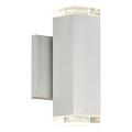 WAC Lighting Block 1-Light LED Aluminum Indoor and Outdoor Wall Light in Gray