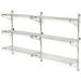 Nexel Poly-Green Wall Mount Wire Shelving - 36 W x 14 D x 54 H 3-Shelf Add-On