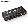 MOSKYAudio ISO-10 Portable Guitar Effect Power Supply Station 10 Isolated DC Outputs & One 5V USB Output for 9V 18V Guitar Effects