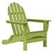 DuroGreen Folding Adirondack Chairs Made with All-Weather Tangentwood Set of 2 Oversized High End Patio Furniture for Porch Lawn Deck or Fire Pit No Maintenance USA Made Lime Green