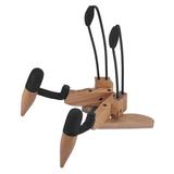 Hardwood Collapsible Folding Musical Instrument Stand Bracket Holder for Electric Guitar Bass Natural Wood Color