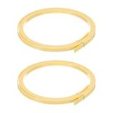 Uxcell Plastic Binding Purfling Strip 1650x6x1.5mm for Acoustic Classical Guitar Yellow 2 Pack