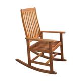 Northlight 43 Wood Outdoor Patio Rocking Chair - Honey Brown