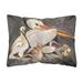 Carolines Treasures JMK1026PW1216 White Pelicans Canvas Fabric Decorative Pillow 12H x16W multicolor