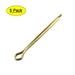 Split Cotter Pin - 2mm x 30mm (5/64 inch x 1 3/16 inch) Solid Brass 2-Prongs Gold Tone 5 Pcs