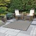 Chevron Light Gray Indoor/Outdoor Rugs Flatweave Contemporary Patio Pool Camp and Picnic Carpets