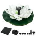 Duety Solar Water Fountains Outdoor 2pcs Solar Lotus Pump Outdoor Lotus Solar Fountain Pump Artificial Free Standing Floating Birdbath Solar Water Pump with 4 Nozzles