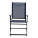 Mainstays Greyson Steel and Sling Adult Folding Outdoor Patio Armchair Navy (Set of 2)