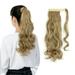 SHCKE 24 Inch Straight Ponytail Extension 18 Inch Clip in Curly Ponytail Extension Wrap Around Ponytail Extension Synthetic Hairpieces for Women