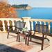 Gymax 3PCS Rattan Patio Chair & Table Set Outdoor Furniture Set w/ Wooden Frame