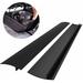 Kitchen silicone stove gap cover heat-resistant 2 pieces 21 inches sealed kitchen counter for oil leakage filling for office equipment cabinets (black)