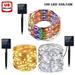 LINKPAL Outdoor String Lights 100 LED Solar Fairy Lights 33 feet 8 Modes Copper Wire Lights Waterproof Outdoor String Lights for Garden Patio Yard Party Wedding