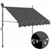 Carevas Manual Retractable Awning with 59.1 Anthracite